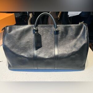 Louis Vuitton black keepall 50 in epi leather